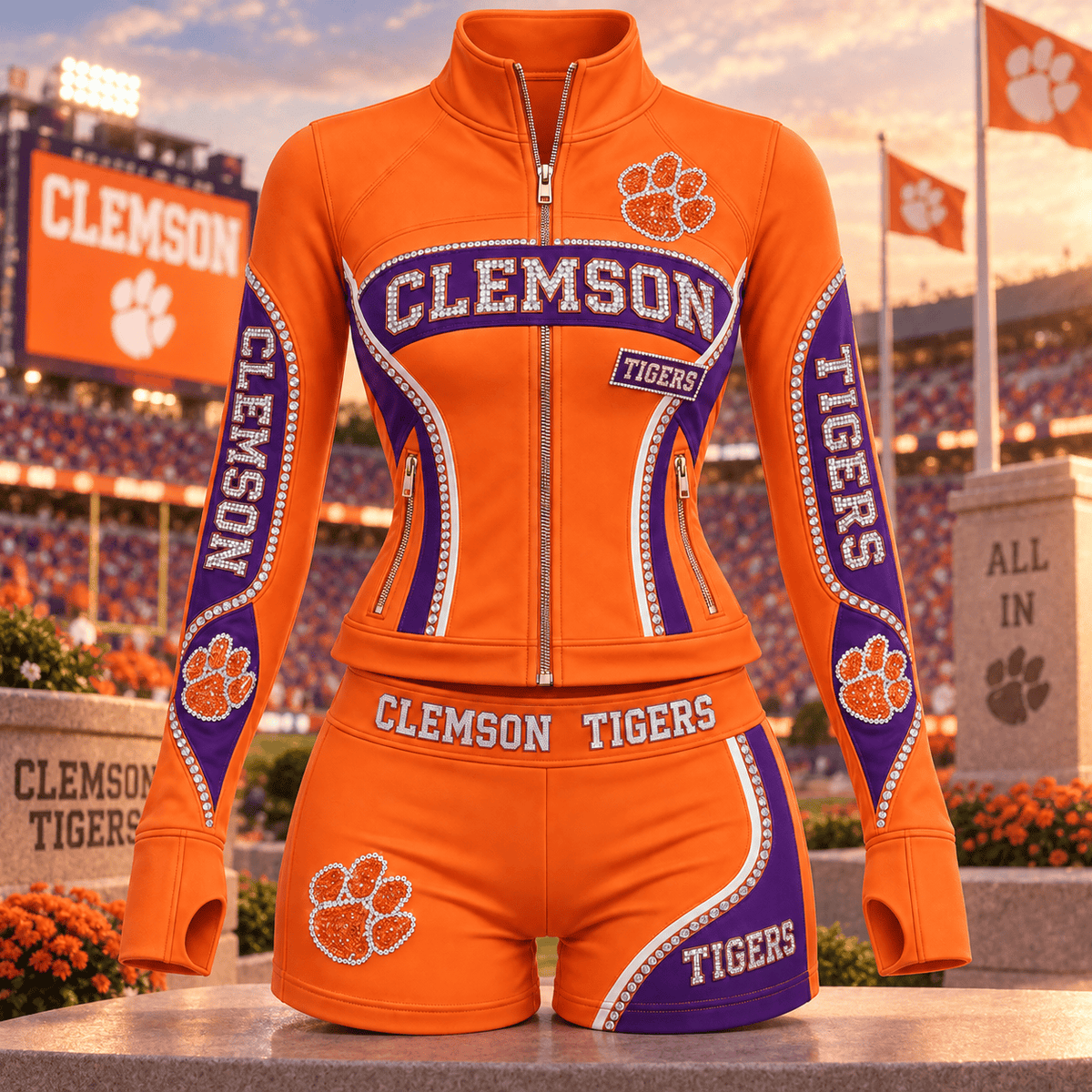 CTFB Women’s Zip-Up Jacket & Shorts Set NTKO