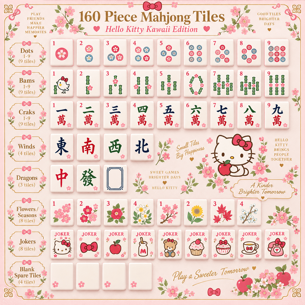 Premium HLKT Mahjong Tiles Set TNSM