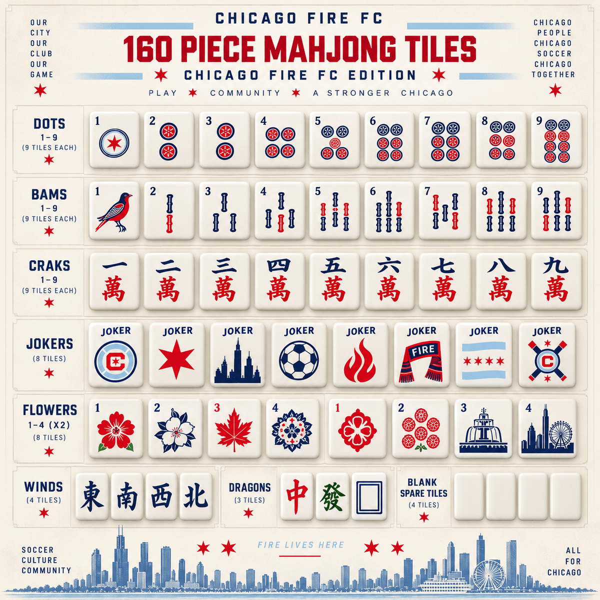 Premium CCF Mahjong Tiles Set TNSM