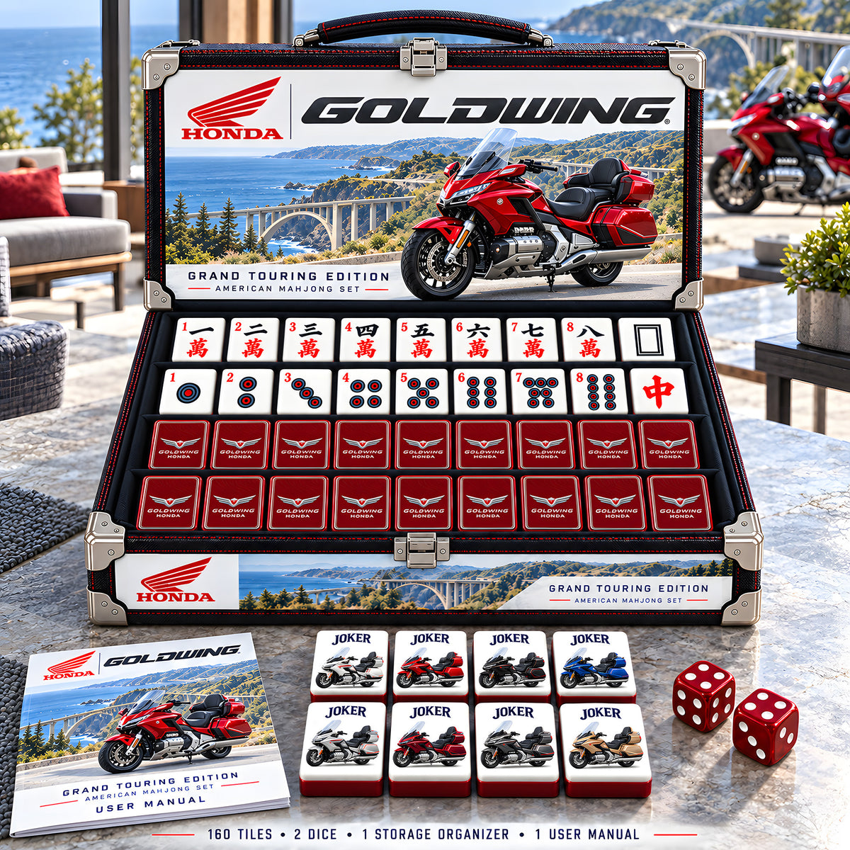 Premium HNDG Mahjong Tiles Set PVNA